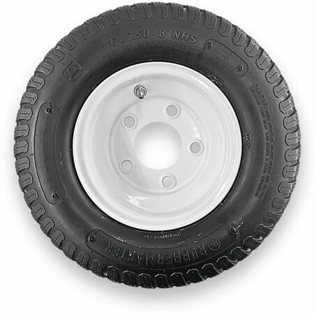 RUBBERMASTER - STEEL MASTER Rubbermaster 16x7.50-8 4 Ply S-Turf Tire and 5 on 4.5 Stamped Wheel Assembly 598985